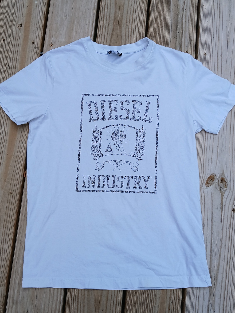 Diesel White Logo Graphic Tee - Men's Casual Shirt